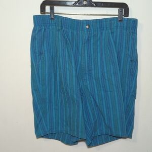 Vintage OP Blue Striped Embroidered Shorts Men's Size L